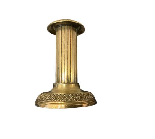 Small old bronze candle holder from the 19th century in Louis XVI style