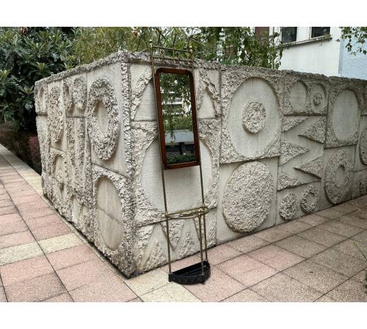 Porte manteaux porte en laiton et bois modèle vers 1920