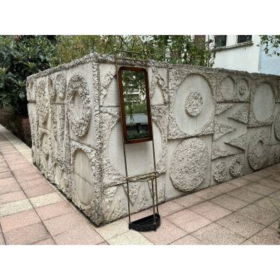 Porte manteaux porte en laiton et bois modèle vers 1920