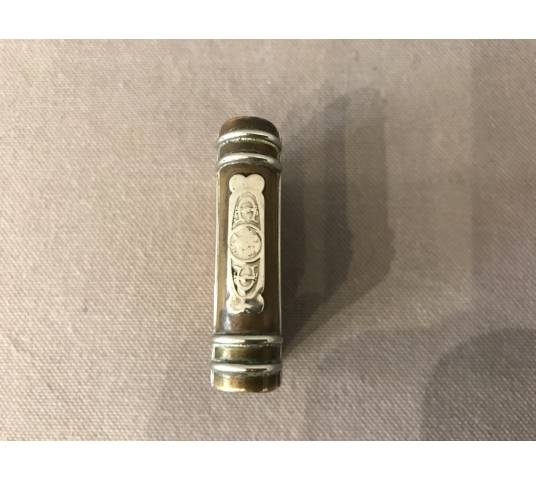 Small antique bronze and brass lighter circa 1900 Napoleon