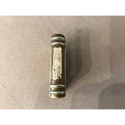 Small antique bronze and brass lighter circa 1900 Napoleon