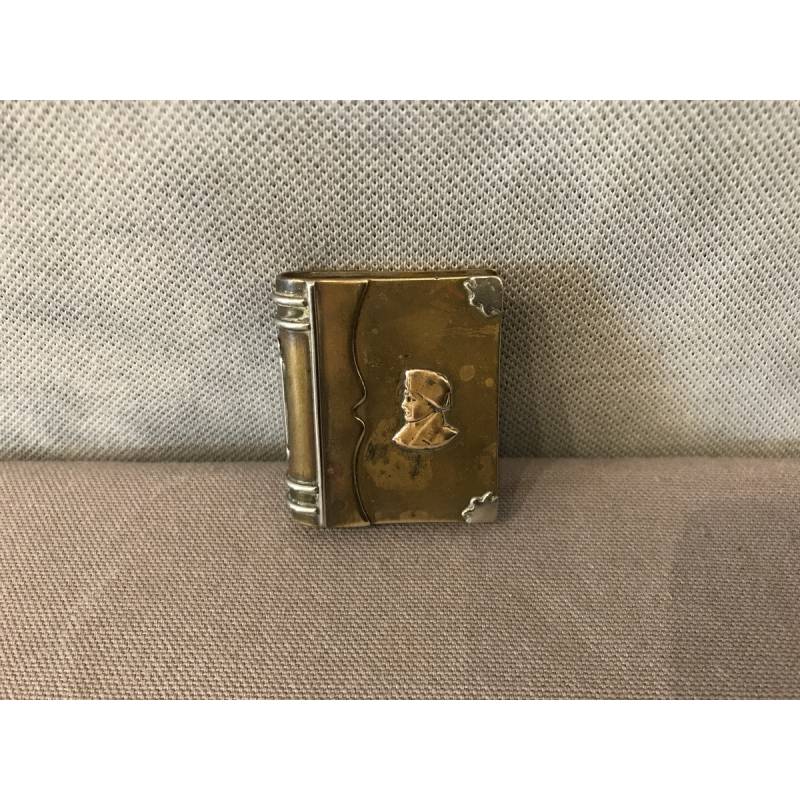 Small antique bronze and brass lighter circa 1900 Napoleon