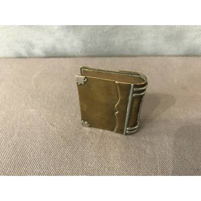 Small antique bronze and brass lighter circa 1900 Napoleon