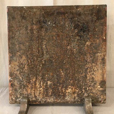 Antique cast iron fireback 18th-century.