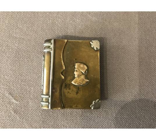 Small antique bronze and brass lighter circa 1900 Napoleon