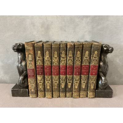 Série de 9 livres anciens 18 ème oeuvres de Piron