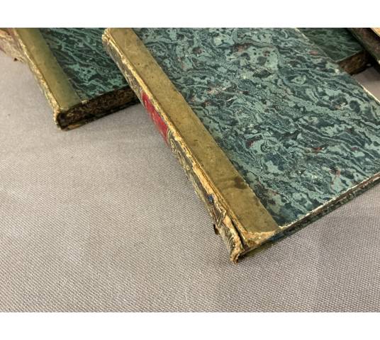 Série de 9 livres anciens 18 ème oeuvres de Piron