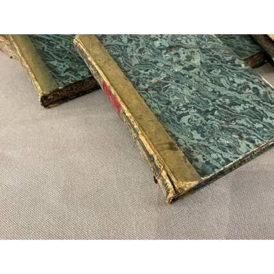 Série de 9 livres anciens 18 ème oeuvres de Piron