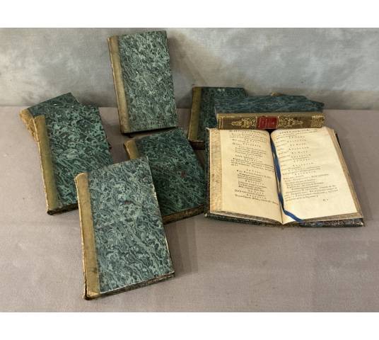 Série de 9 livres anciens 18 ème oeuvres de Piron