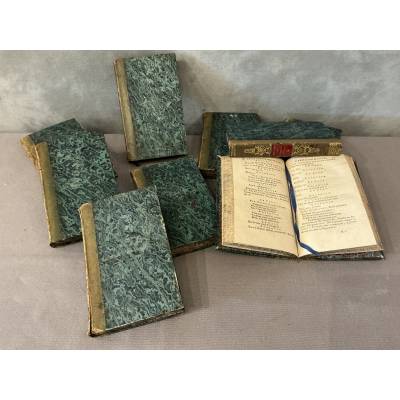 Série de 9 livres anciens 18 ème oeuvres de Piron