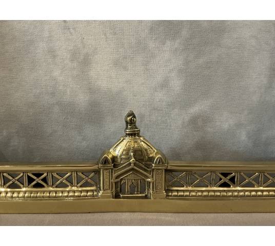Fireplace bar, bronze fireplace bar Eiffel Tower decor circa 1900
