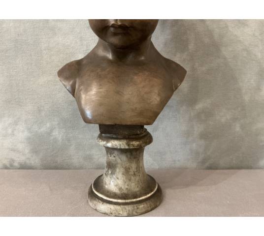 19th-century terracotta and marble bust