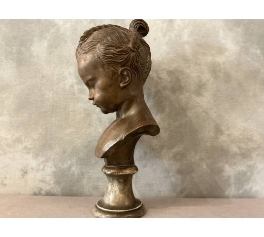 19th-century terracotta and marble bust