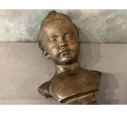 19th-century terracotta and marble bust