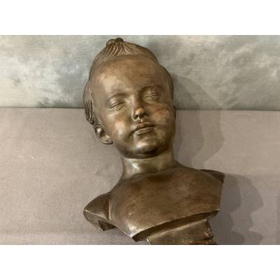 19th-century terracotta and marble bust