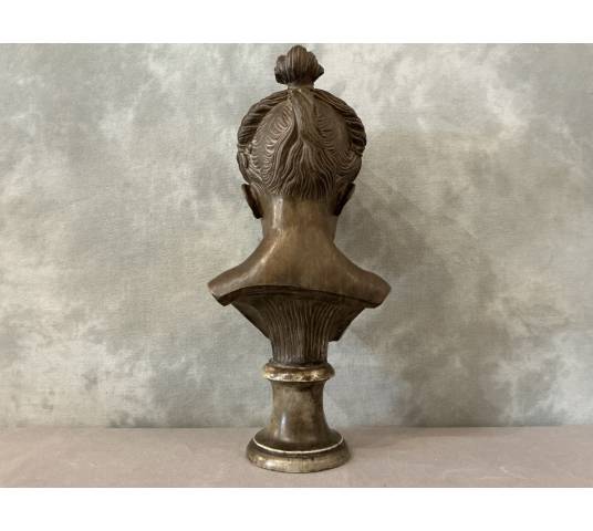 19th-century terracotta and marble bust
