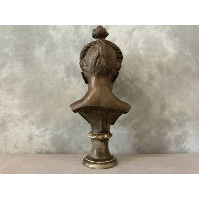 19th-century terracotta and marble bust