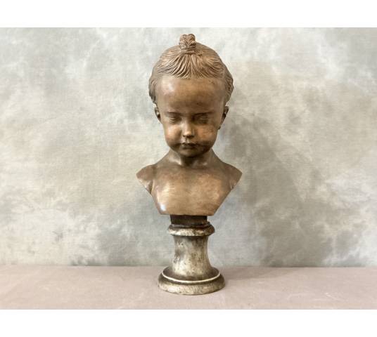 19th-century terracotta and marble bust