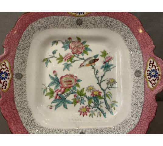 19th century English Minton porcelain cake plate