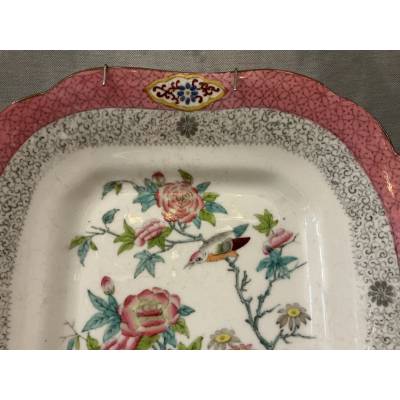 19th century English Minton porcelain cake plate