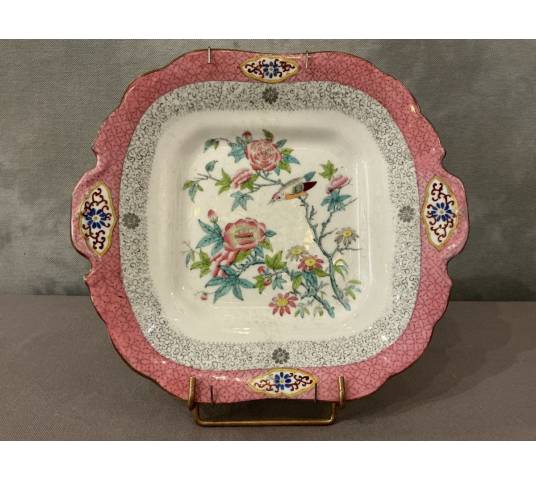 Plat à gâteaux en porcelaine anglaise de Minton d'époque 19 ème
