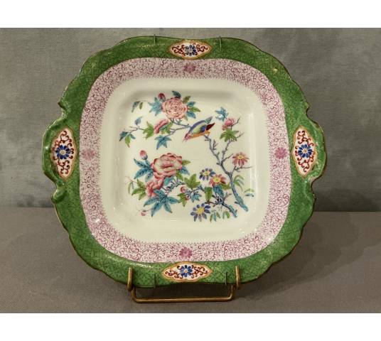 Plat àn gâteaux en porcelaine de Minton d'époque 19 ème