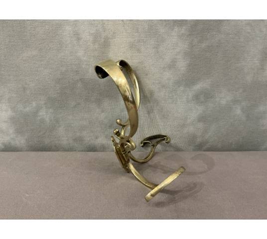 19th century double brass coat rack
