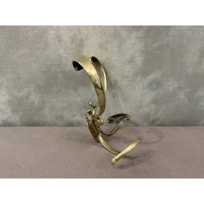 19th century double brass coat rack