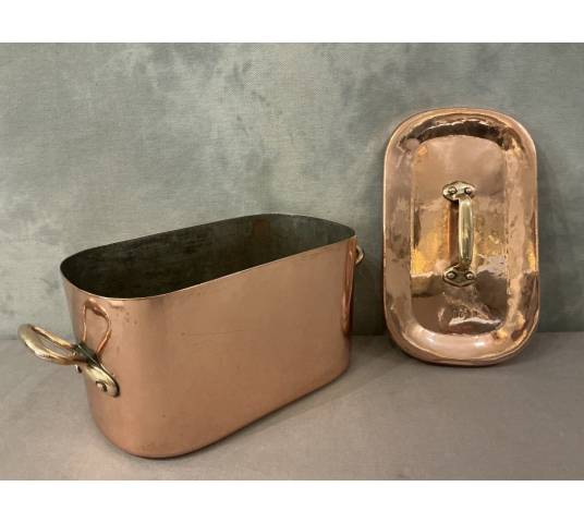 Belle marmite, daubière en cuivre d'époque 19 ème