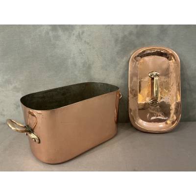 Belle marmite, daubière en cuivre d'époque 19 ème