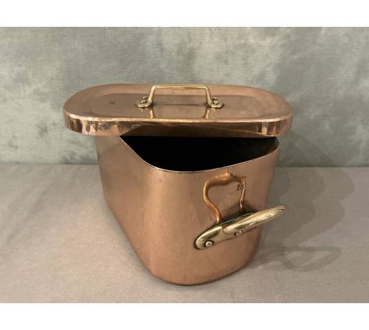 Belle marmite, daubière en cuivre d'époque 19 ème