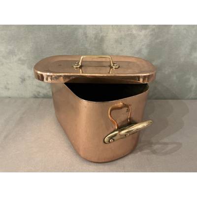 Belle marmite, daubière en cuivre d'époque 19 ème