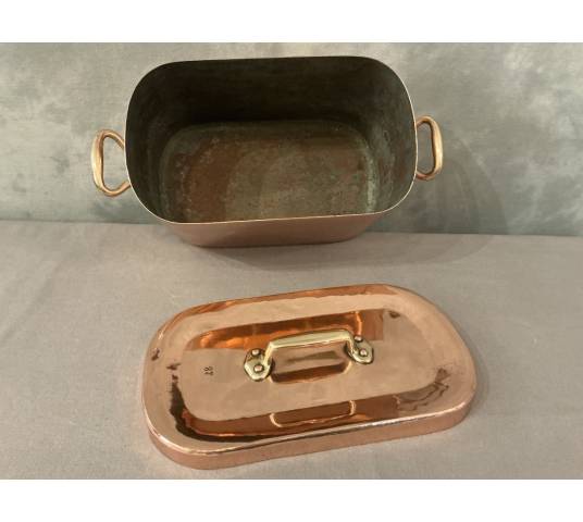 Belle marmite, daubière en cuivre d'époque 19 ème