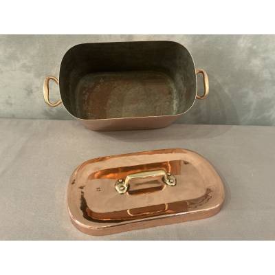 Belle marmite, daubière en cuivre d'époque 19 ème