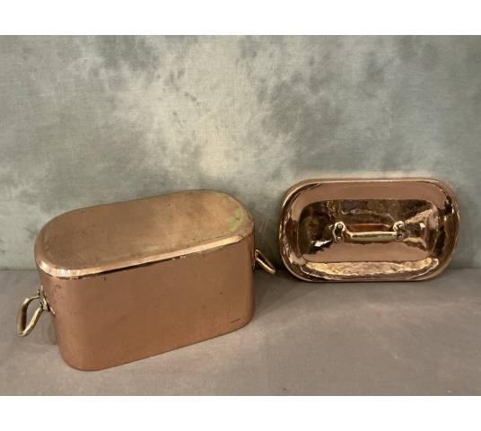 Belle marmite, daubière en cuivre d'époque 19 ème