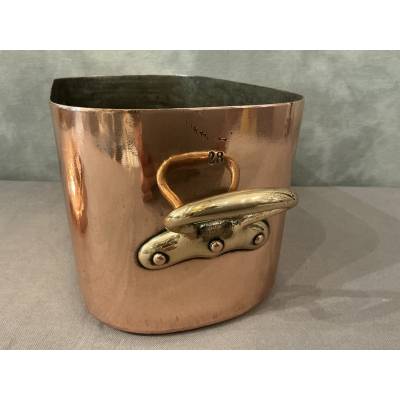 Belle marmite, daubière en cuivre d'époque 19 ème