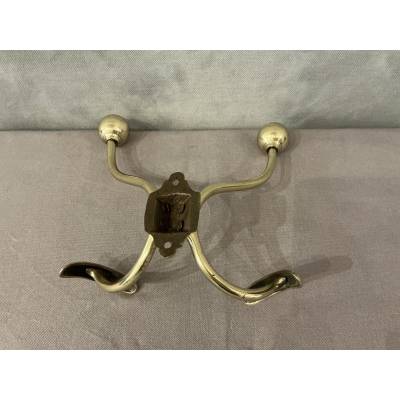 Patère, porte manteaux en laiton d'époque 19 ème