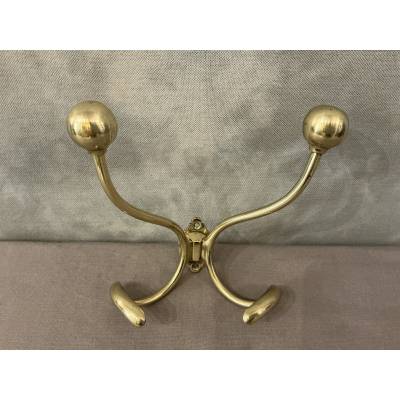 Patère, porte manteaux en laiton d'époque 19 ème