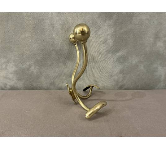 Patère, porte manteaux en laiton d'époque 19 ème
