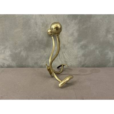 Patère, porte manteaux en laiton d'époque 19 ème