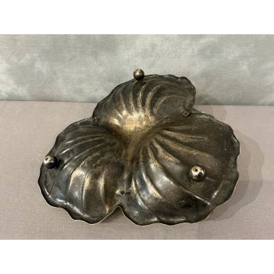 Beautiful late 19th-century brass and silver-plated fruit basket