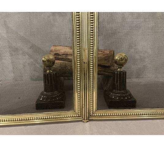 Antique Louis XVI style fireplace screen from the 19th century