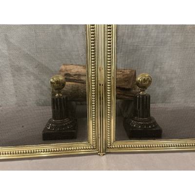 Antique Louis XVI style fireplace screen from the 19th century