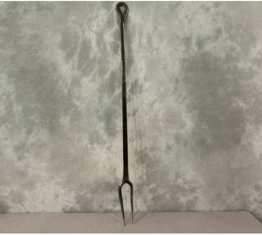 Grande fourche en fer forgé d'époque 18 ème