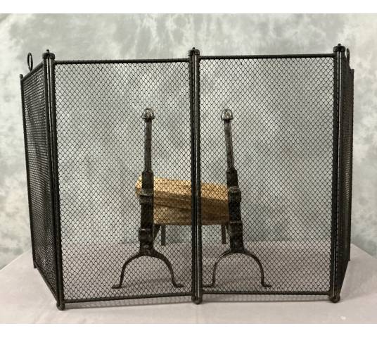 Pare feu de cheminée ancien rustique d'époque 19 ème