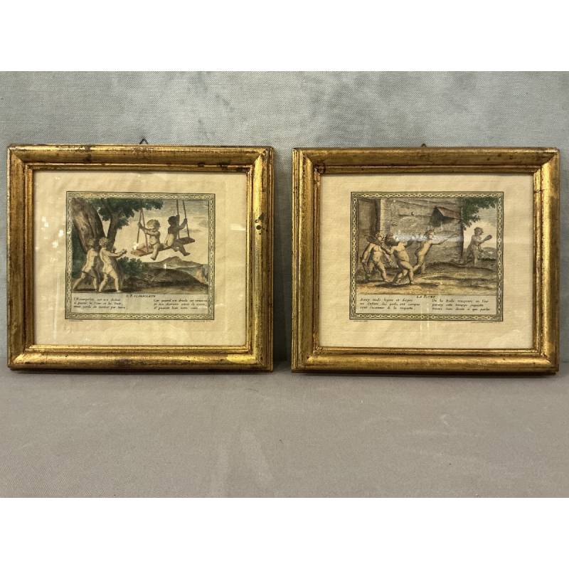 Paire de gravures d'époque 18 ème