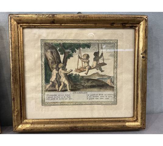 Paire de gravures d'époque 18 ème