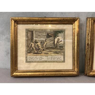 Paire de gravures d'époque 18 ème
