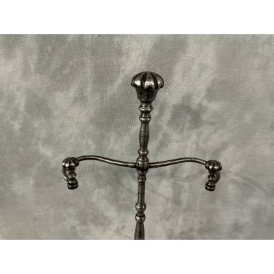 19th century iron fireplace mantel