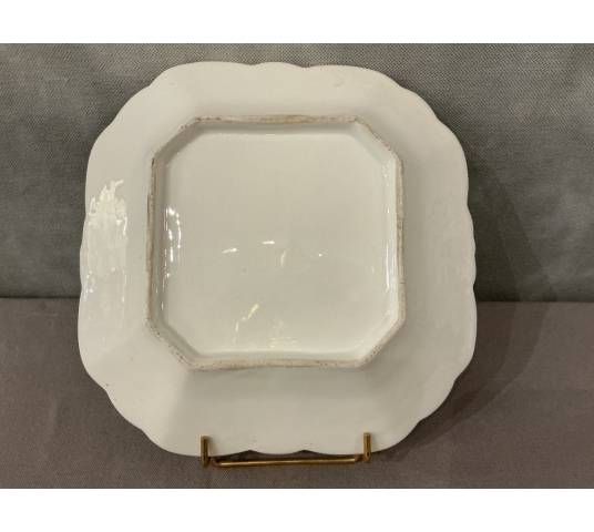 Plat à gâteaux en porcelaine de Vieux Paris d'époque 19 ème